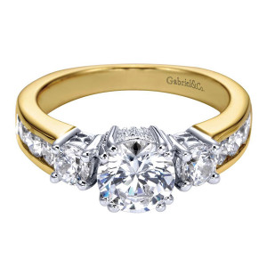 Gabriel 14 Karat Contemporary Engagement Ring ER3960M44JJ