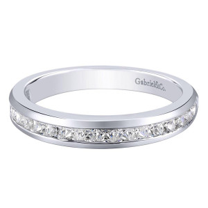 Gabriel 14 Karat Contemporary Wedding Band WB9694W44JJ