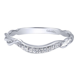 Gabriel 14 Karat Contemporary Wedding Band WB10767W44JJ