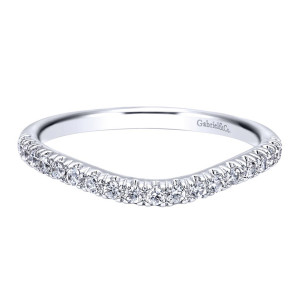 Gabriel 14 Karat Contemporary Wedding Band WB10168W44JJ