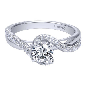 Gabriel 14 Karat Contemporary Engagement Ring ER10195W44JJ