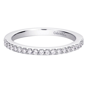 Gabriel 14 Karat Contemporary Wedding Band WB9261W44JJ
