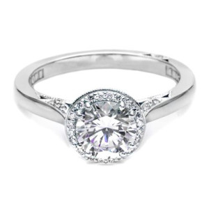 2639RD65 Tacori Dantela Platinum Engagement Ring