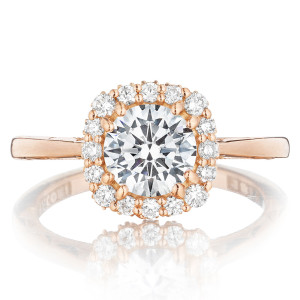 Tacori 55-2CU65PK 18 Karat Pretty In Pink Engagement Ring
