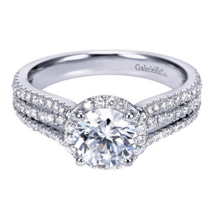 Gabriel 14 Karat Contemporary Engagement Ring ER7785W44JJ