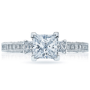 HT2430SM12X Platinum Tacori Classic Crescent Engagement Ring
