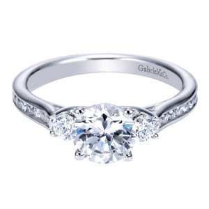 Gabriel 14 Karat Contemporary Engagement Ring ER7472W44JJ