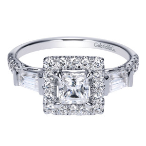 Gabriel 14 Karat Contemporary Engagement Ring ER8849W44JJ