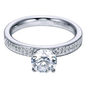 Gabriel 14 Karat Contemporary Engagement Ring ER6139W44JJ