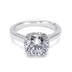Tacori 18 Karat Dantela Engagement Ring 2620RDMN