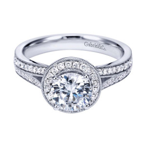 Gabriel 14 Karat Victorian Engagement Ring ER6983W44JJ