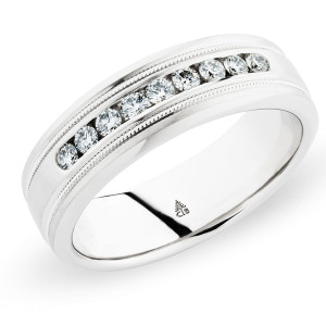 245451 Christian Bauer Palladium Diamond Wedding Ring / Band