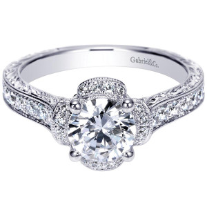 Gabriel 14 Karat Victorian Engagement Ring ER8853W44JJ