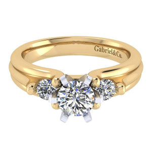 Gabriel 14 Karat Contemporary Engagement Ring ER3751M44JJ