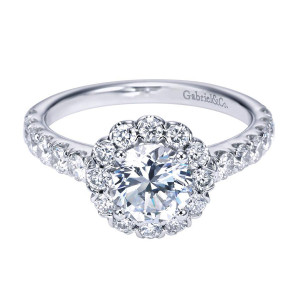 Gabriel 14 Karat Contemporary Engagement Ring ER7292W44JJ