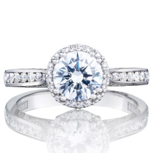 2646-25RDR65 Platinum Tacori Dantela Engagement Ring