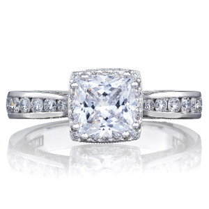 2646-3PR6 Platinum Tacori Dantela Engagement Ring