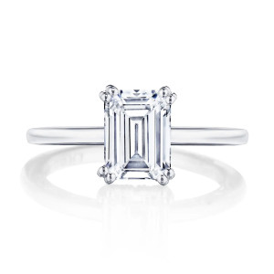 268917EC8X6 Platinum Tacori Dantela Engagement Ring
