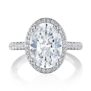 269122OV125X9 Platinum Tacori Dantela Engagement Ring
