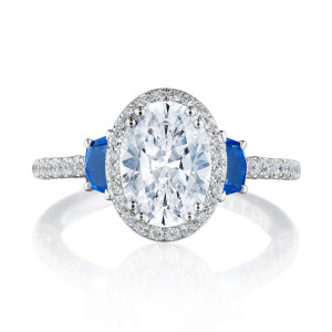 Tacori 269217OV95X7BSW 18 Karat Dantela3 Stone Engagement Ring