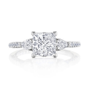 Tacori 269417PR65W 18 Karat Dantela 3 Stone Engagement Ring