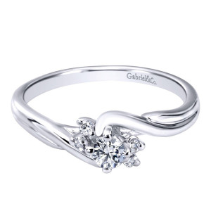 Gabriel 14 Karat Contemporary Engagement Ring ER910938W44JJ