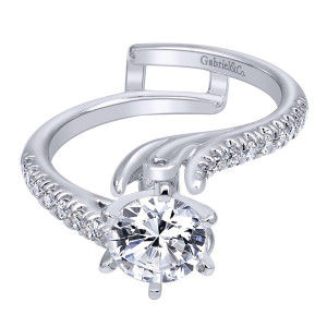 Gabriel 14 Karat Contemporary Engagement Ring ER10483W44JJ