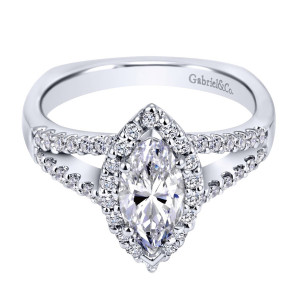 Gabriel 14 Karat Contemporary Engagement Ring ER7741W44JJ