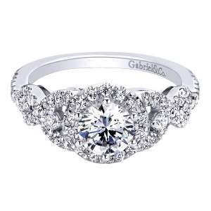 Gabriel 14 Karat Contemporary Engagement Ring ER9442W44JJ