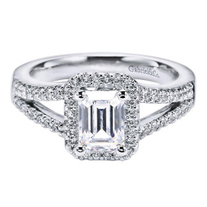 Gabriel 14 Karat Contemporary Engagement Ring ER5874W44JJ