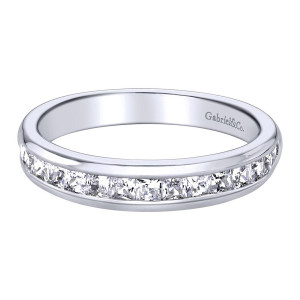 Gabriel 14 Karat Contemporary Wedding Band WB9699W44JJ