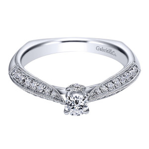 Gabriel 14 Karat Victorian Engagement Ring ER96093W44JJ