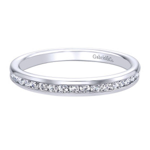 Gabriel 14 Karat Contemporary Wedding Band WB9706W44JJ