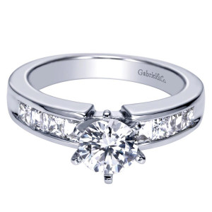 Gabriel 14 Karat Contemporary Engagement Ring ER2690W44JJ