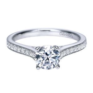 Gabriel 14 Karat Contemporary Engagement Ring ER7990W44JJ