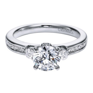 Gabriel 14 Karat Contemporary Engagement Ring ER5738W44JJ