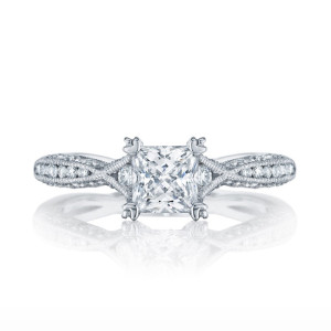 Tacori 2645PR512 18 Karat Classic Crescent Engagement Ring