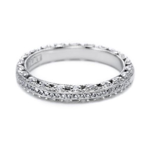 Tacori Platinum Crescent Silhouette Wedding Band HT2370P