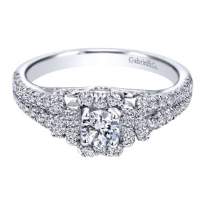 Gabriel 14 Karat Contemporary Engagement Ring ER910161W44JJ