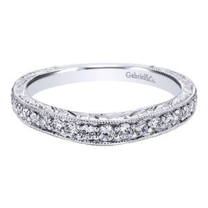 Gabriel 14 Karat Contemporary Wedding Band WB10167W44JJ