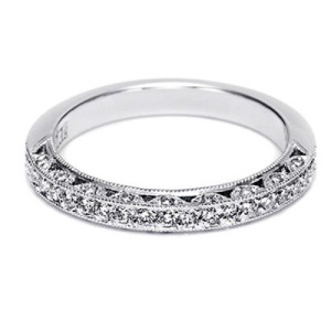 Tacori Platinum Crescent Silhouette Wedding Band HT2259B12X
