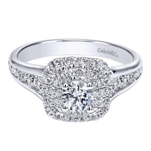 Gabriel 14 Karat Contemporary Engagement Ring ER911772R0W44JJ