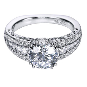 Gabriel 14 Karat Victorian Engagement Ring ER5973W44JJ