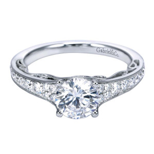 Gabriel 14 Karat Contemporary Engagement Ring ER7731W44JJ