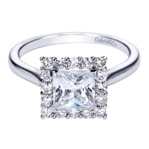 Gabriel 14 Karat Contemporary Engagement Ring ER7499W44JJ