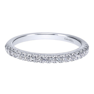 Gabriel 14 Karat Contemporary Wedding Band WB10431W44JJ