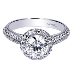 Gabriel 14 Karat Victorian Engagement Ring ER8888W44JJ