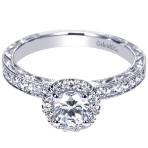 Gabriel 14 Karat Victorian Engagement Ring ER99012W44JJ