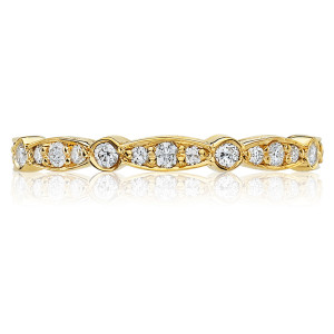 Tacori 47-2ETY 18 Karat Sculpted Crescent Diamond Wedding Band