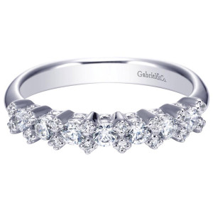 Gabriel 14 Karat Contemporary Wedding Band WB3948W44JJ
